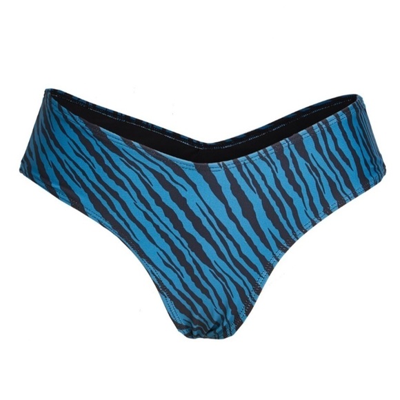 NWT Faithfull the Brand Ida High Cut Bikini Bottoms in Blance Animal Print - Picture 4 of 8
